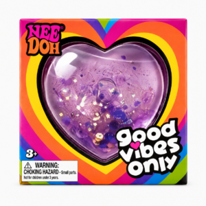 NeeDoh Good Vibes Only Heart (Purple)
