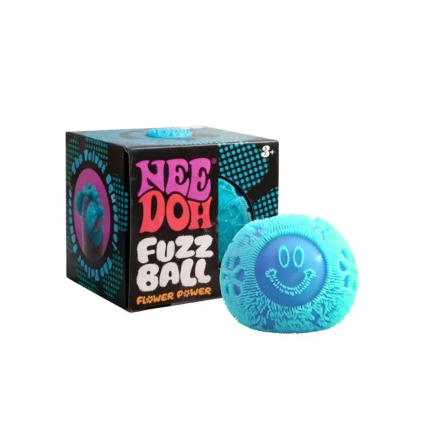 NeeDoh Smiley Fuzz Ball (Blue)